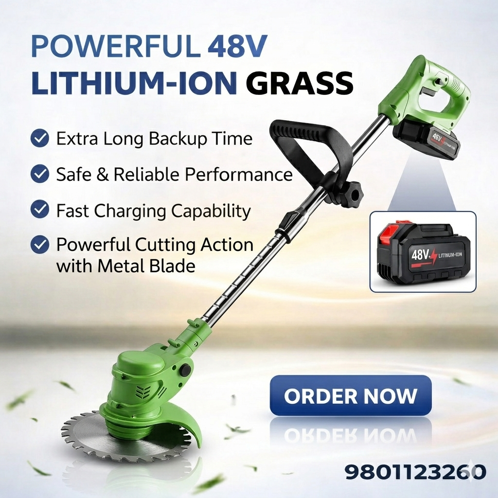 Grass Cutter with double battery